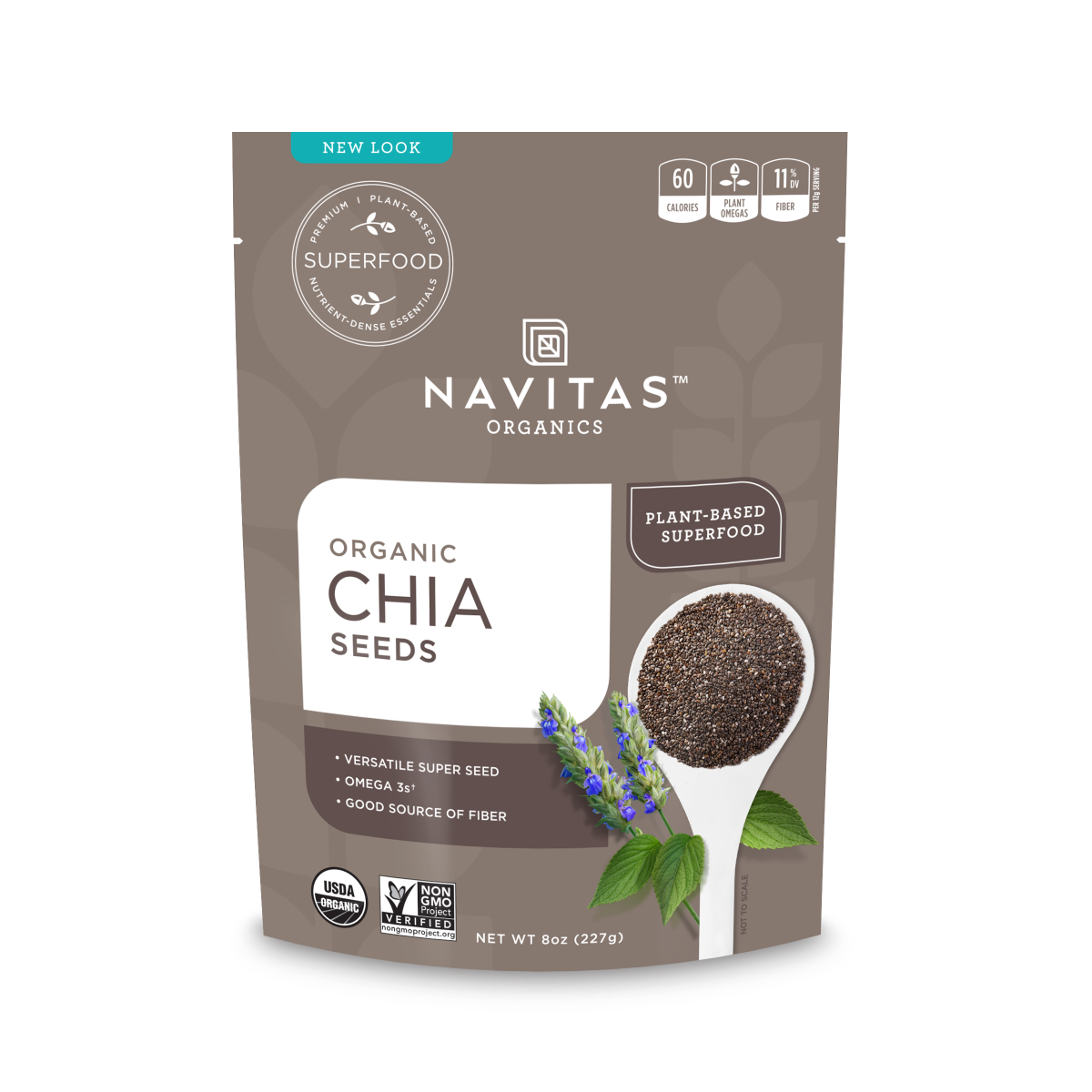 Navitas, Organic Chia Seeds, 8 oz