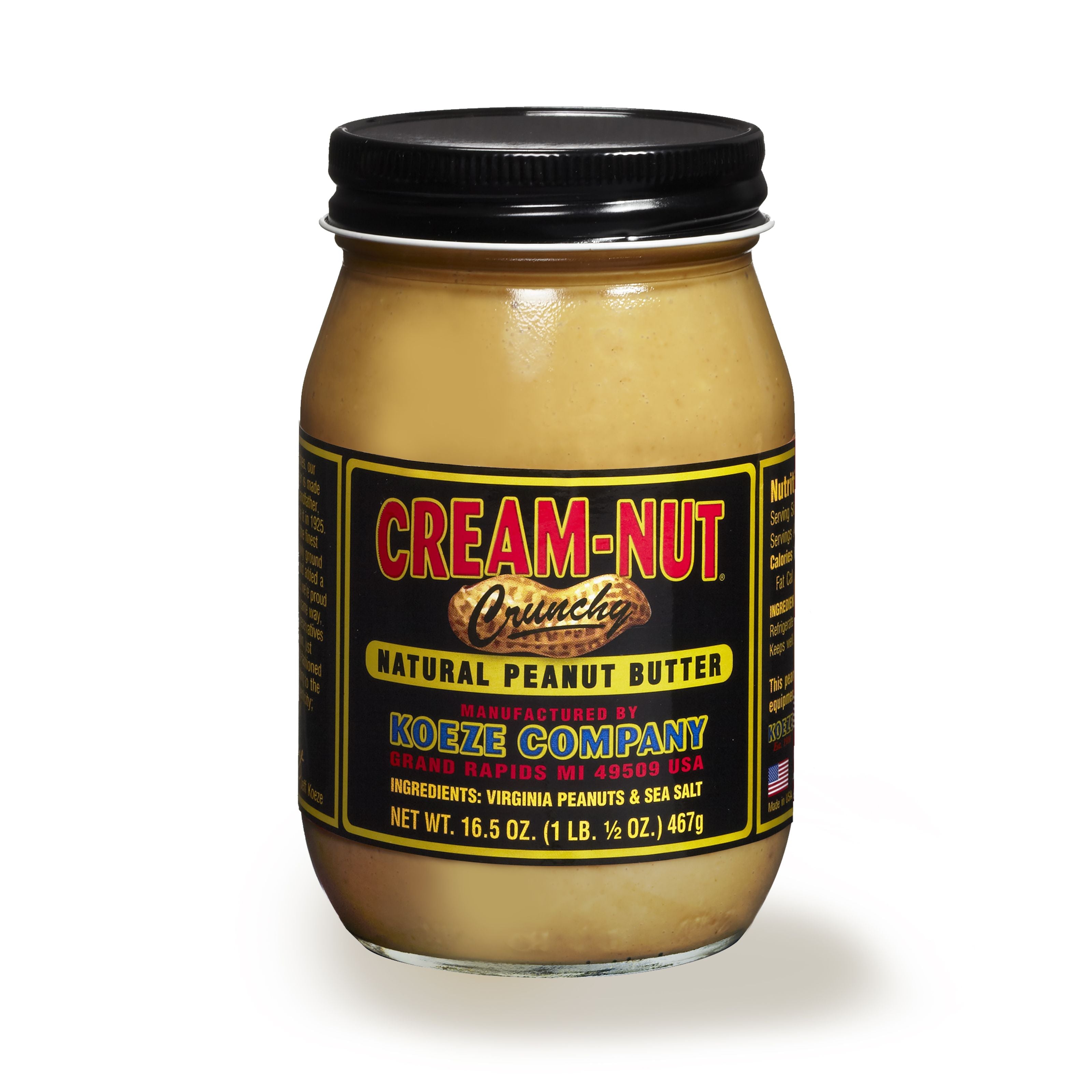Cream-Nut, Crunchy Natural Peanut Butter