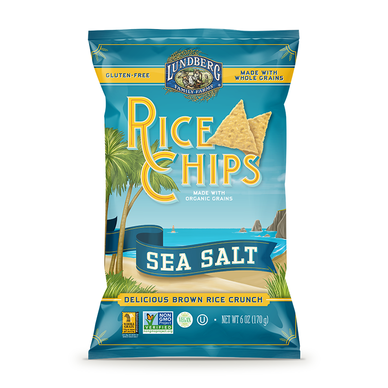 Lundberg Family Farms, Rice Chips, Sea Salt, 6 oz