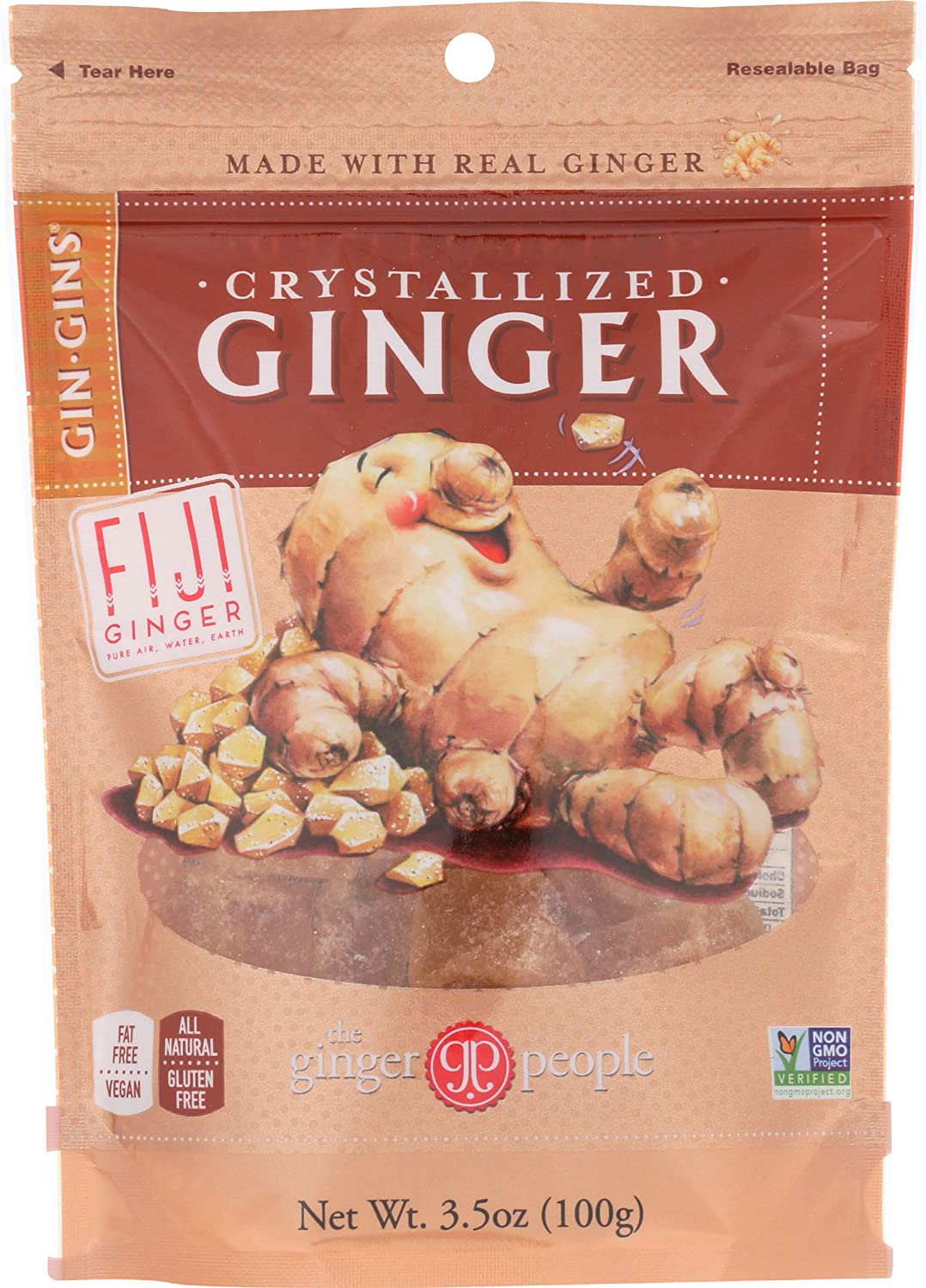 Ginger People, Crystalized Ginger Candy, 3.5 oz