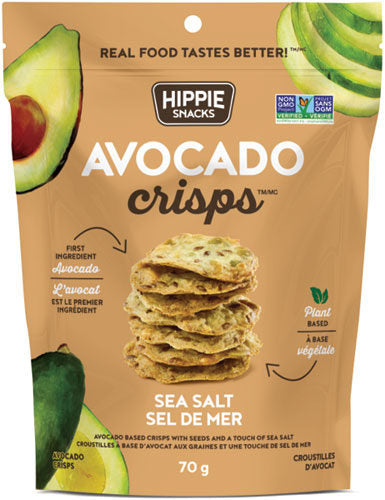 Hippie Snacks, Avocado Crisps, Sea Salt, 2.5 oz