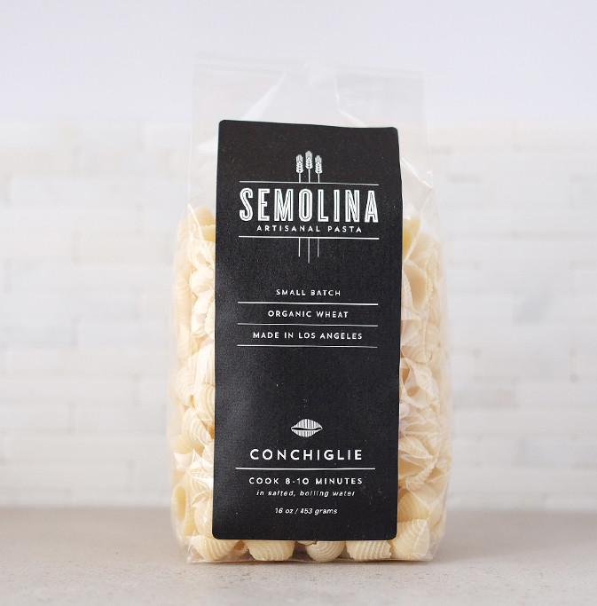 Semolina, Artisanal Pasta, Organic Conchiglie, 16 oz