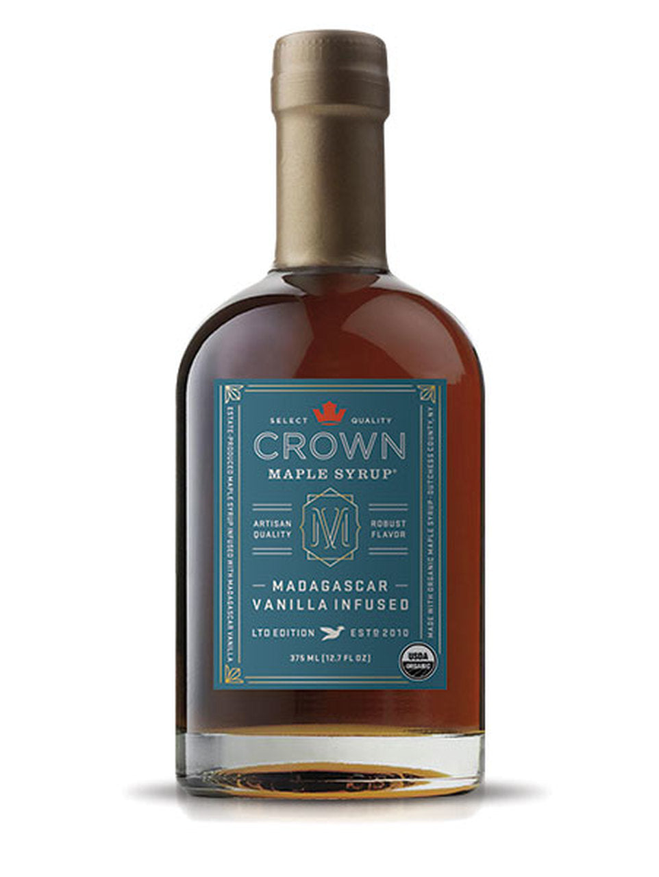 Crown Maple, Madagascar Vanilla Infused Organic Maple Syrup, 375ml (12.7 oz )