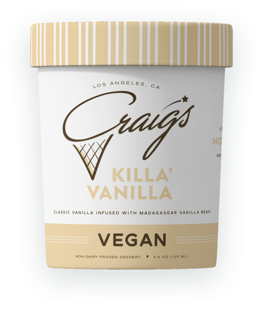 Craig's Vegan, Killa' Vanilla, Non-Dairy Frozen Dessert, 3.6 oz