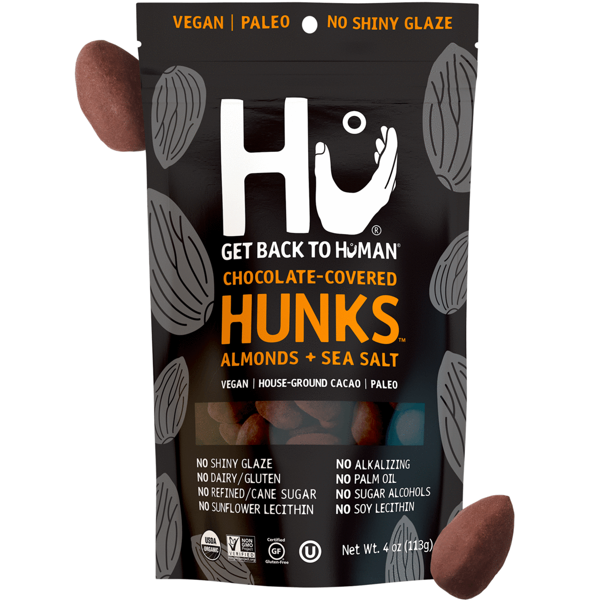 HU, Almond+Sea Salt Hunks, 4 oz