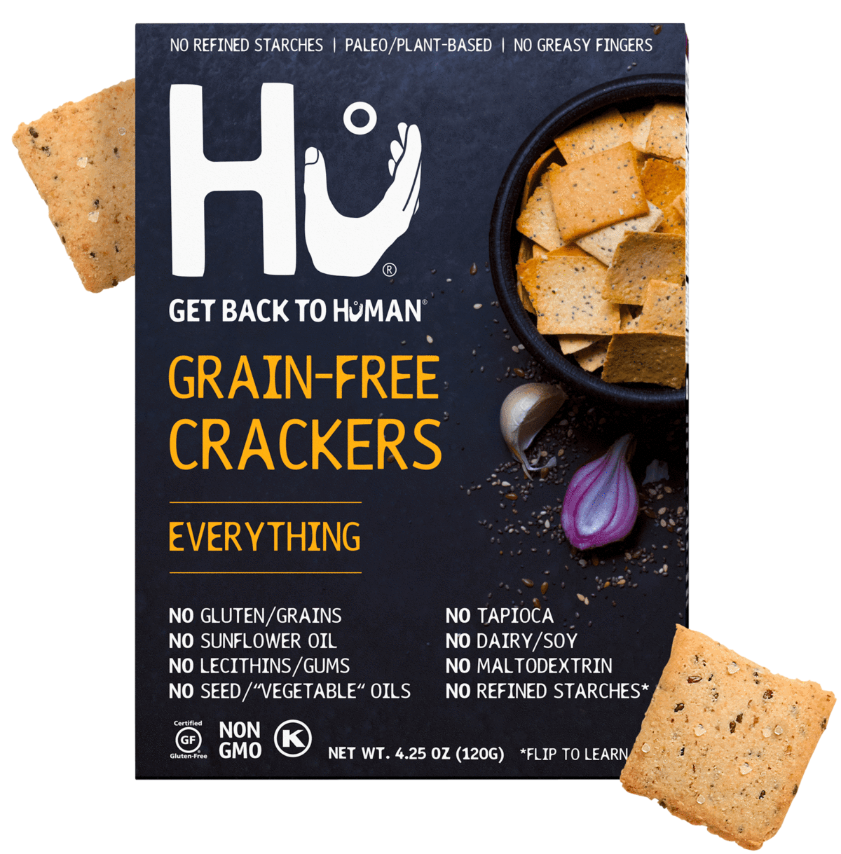 HU, Everything Grain Free Crackers, 4.25 oz
