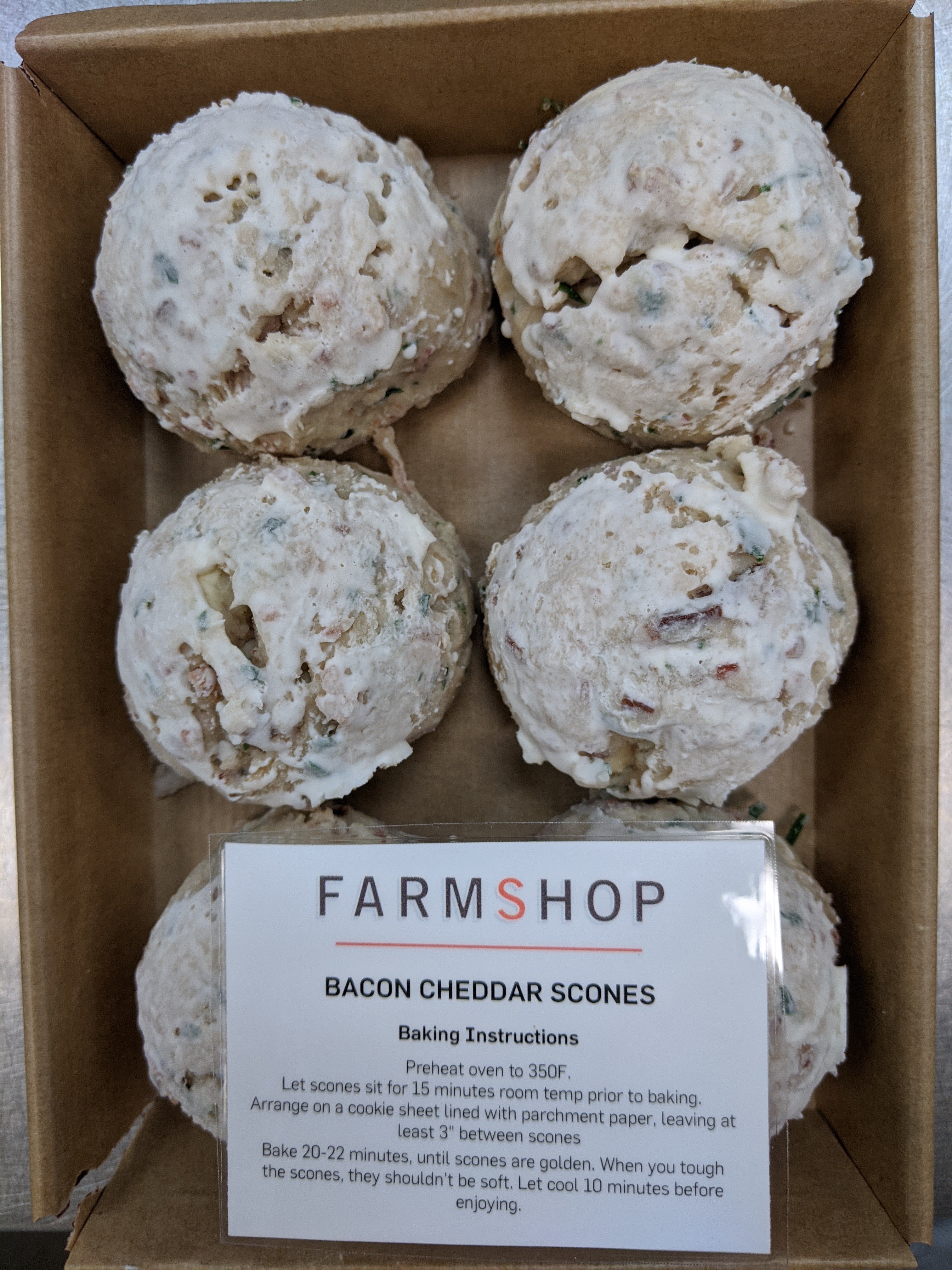 Farmshop Bakery, Frozen Bacon Cheddar Scones, 6 pk