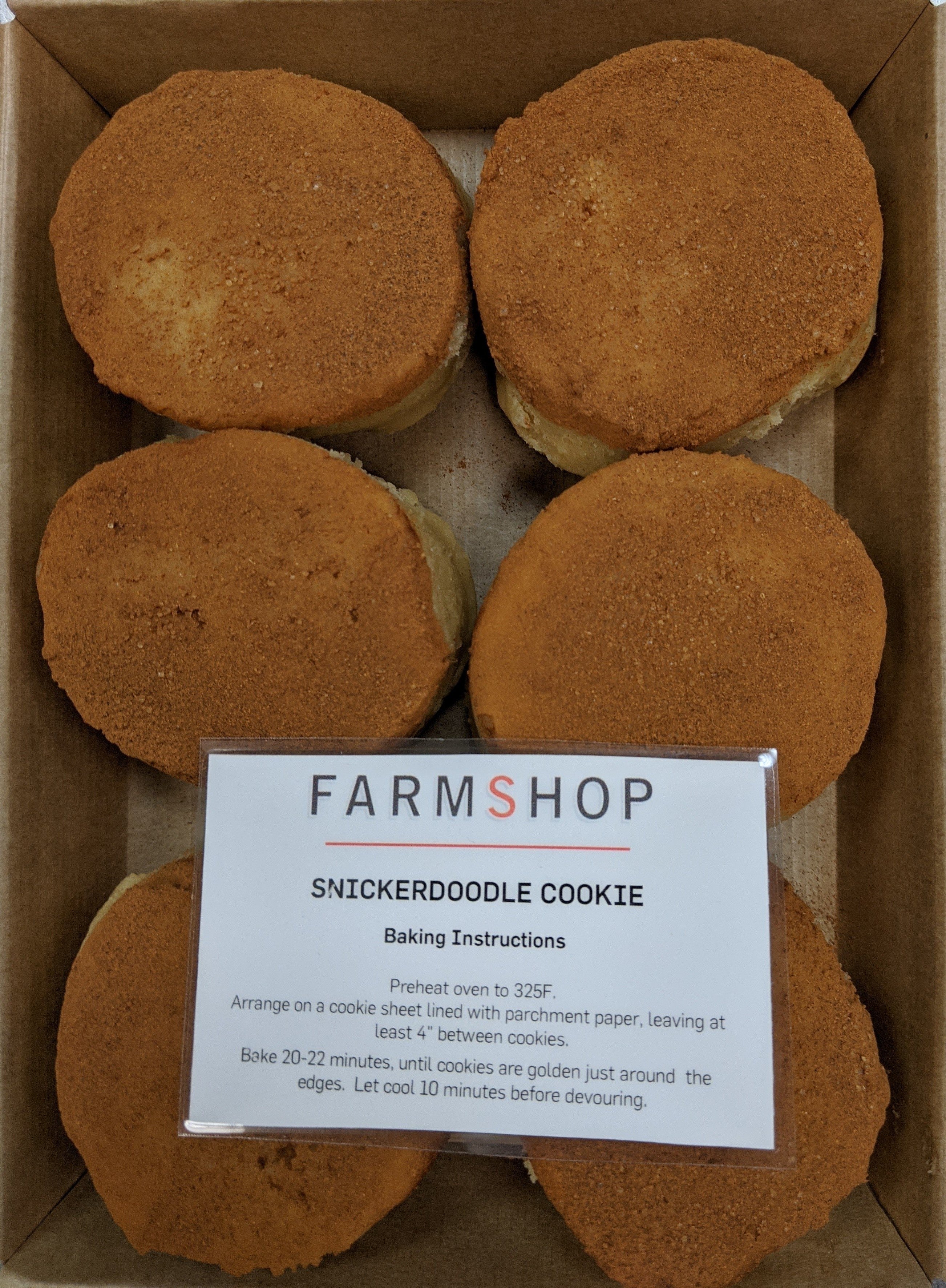 Farmshop Bakery, Frozen Snickerdoodle Cookies, 6 pk