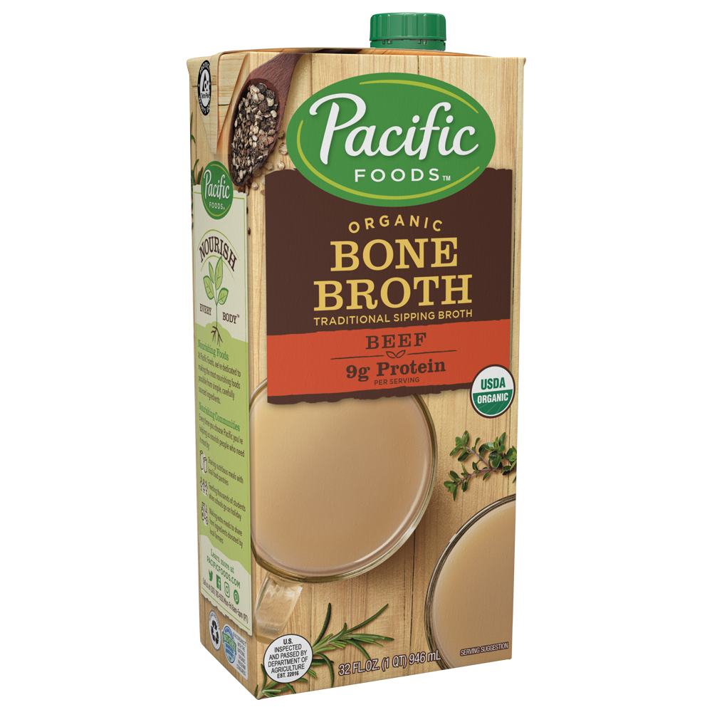 Pacific Foods, Organic Beef Bone Broth, 32 oz