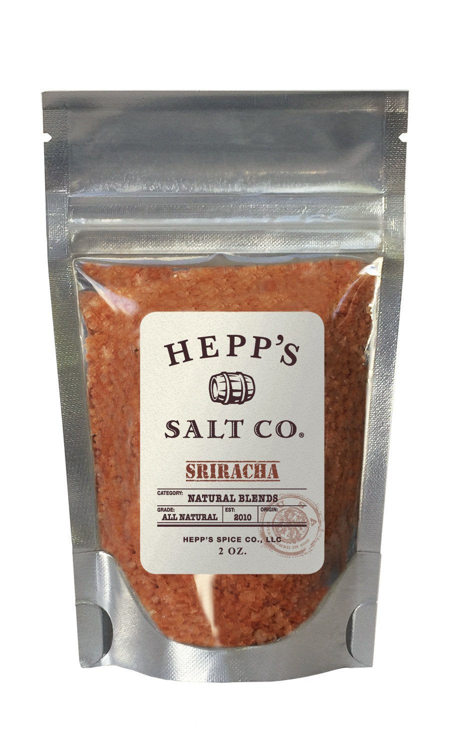 Hepp's Salt Co., Sriracha Sea Salt, 2.5 oz