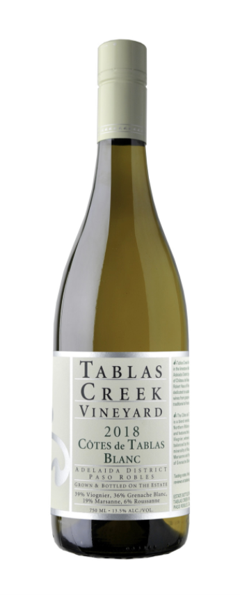 Tablas Creek Vineyard, Cótes de Tablas Blanc, White Blend, Paso Robles CA, 2018