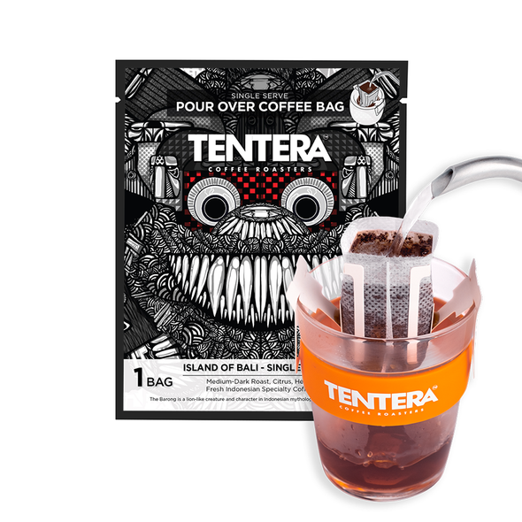 Tentera Coffee Roasters, Organic Pour Over Coffee Bags, Bali, 7 pack