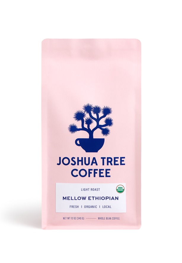 Joshua Tree Coffee, Mellow Ehiopian, Light Roast, 12oz