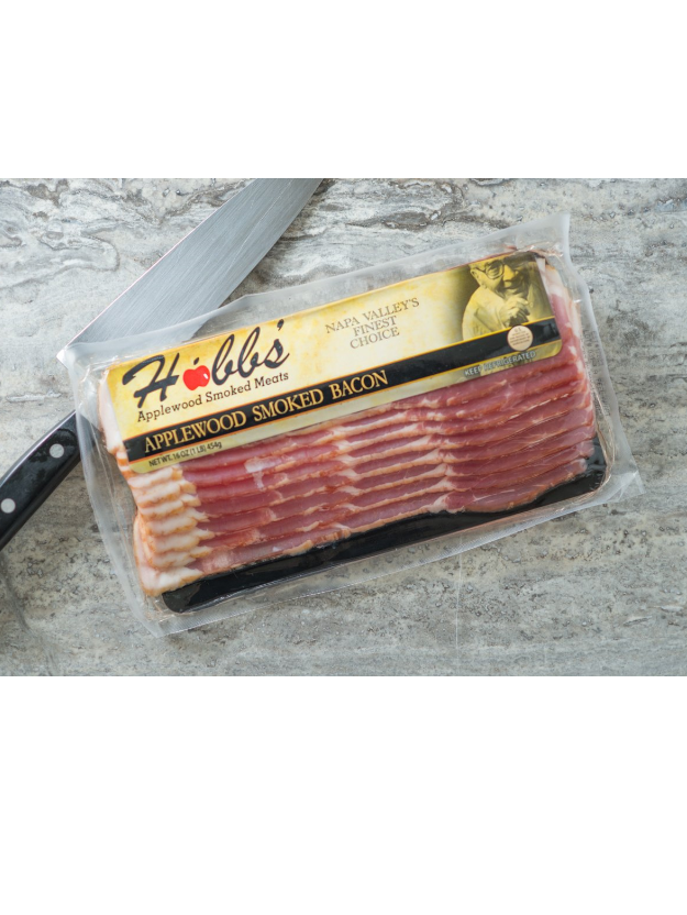 Hobbs, Uncured Applewood Smoked Bacon, 12 oz