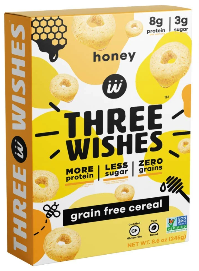 Three Wishes, Grain-free Cereal, Honey, 8.6 oz