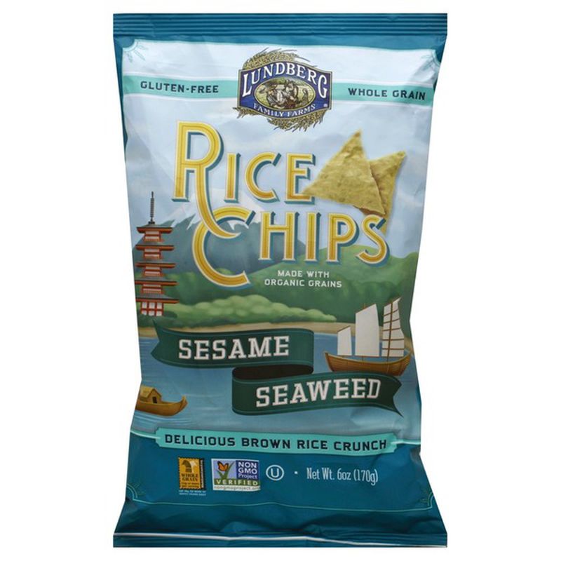 Lundberg Family Farms, Rice Chips, Sesame Seaweed, 6 oz
