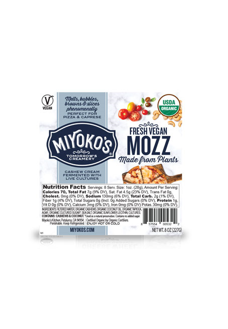 Miyoko's Creamery, Vegan Mozzarella, 8 oz
