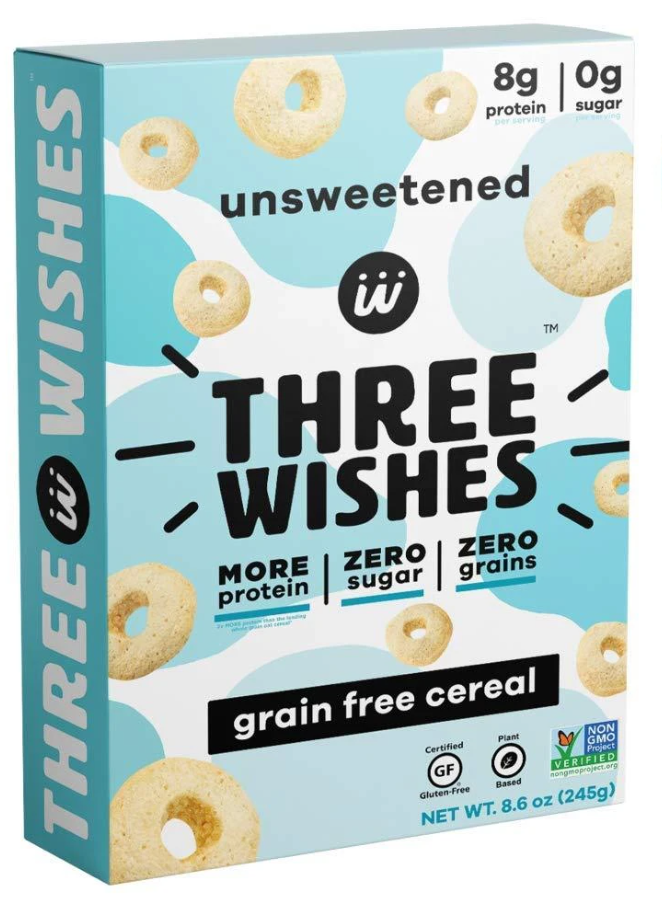 Three Wishes, Grain-free Cereal, Unsweetened, 8.6 oz