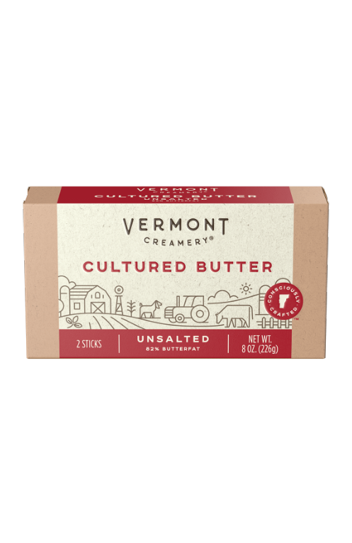 Vermont Creamery, Unsalted Cultured Butter, 8oz