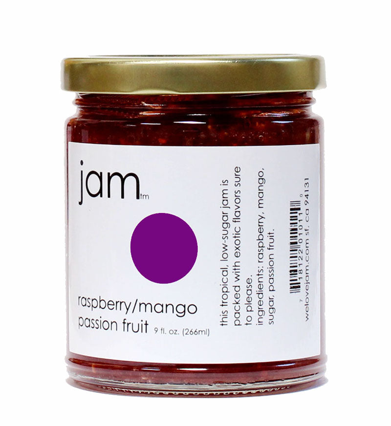 We Love Jam, Raspberry Mango Passion Fruit, 9 oz