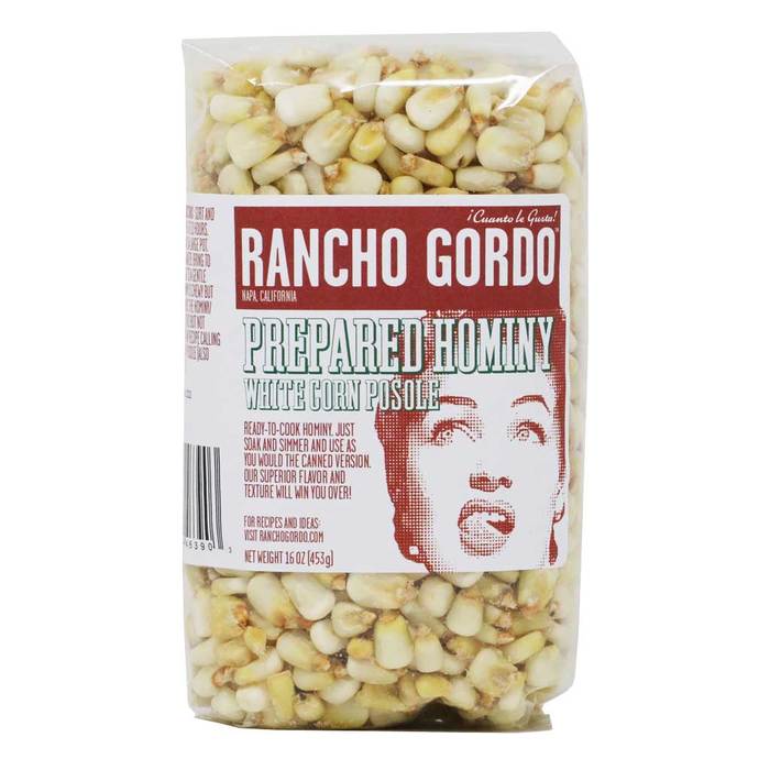 Rancho Gordo, White Corn Posole/Prepared Hominy, 16oz
